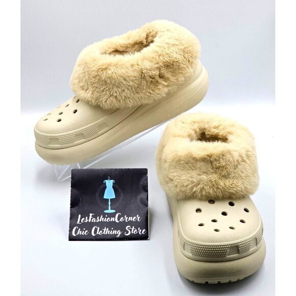 Crocs FUREVER CRUSH SHOE- Bone Clog Shoes Size wo's 8/ mens 6 2292 - Picture 1 of 16